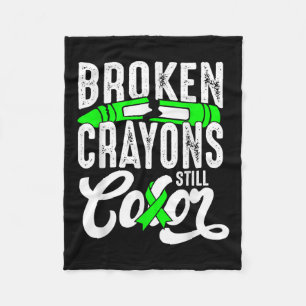 Broken Crayons Still Colour Mental Health Awarenes Fleece Blanket