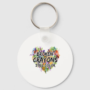 Broken Crayons Still Colour Mental Health Awarenes Key Ring