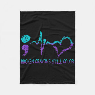 Broken Crayons Still Colour Suicide Prevention Men Fleece Blanket