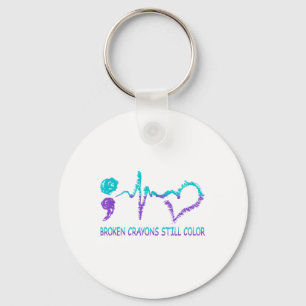 Broken Crayons Still Colour Suicide Prevention Men Key Ring