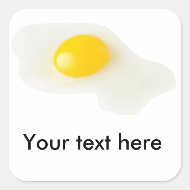 Broken egg square sticker (Front)