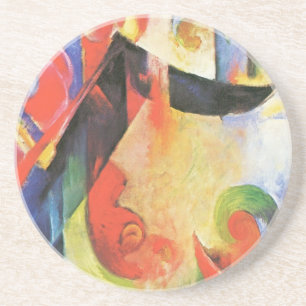 Broken Forms by Franz Marc, Vintage Abstract Art Coaster