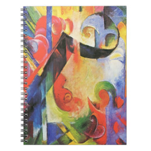 Broken Forms by Franz Marc, Vintage Abstract Art Spiral Notebook