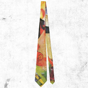 Broken Forms by Franz Marc, Vintage Abstract Art Tie