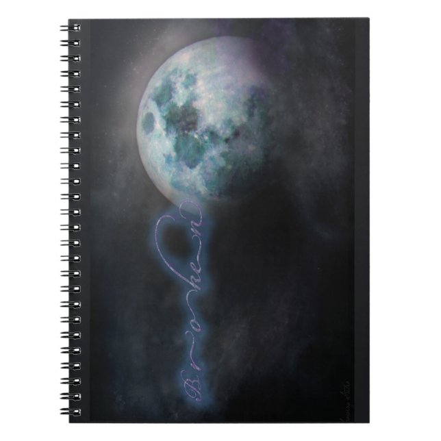 Broken Galaxy Cosmic Dark Celestial Notebook (Front)