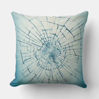 broken glass, cracked cushion