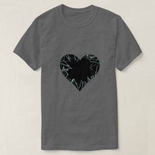Broken Glass Shattered Heart T-Shirt