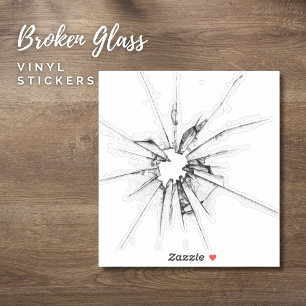 Broken Glass Sticker