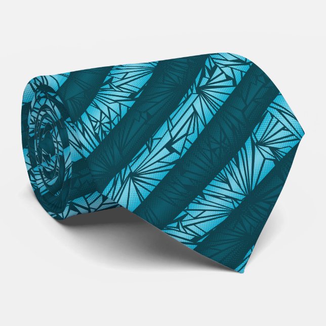 Broken Glass Stripe Vintage Two-sided Tie (Rolled)