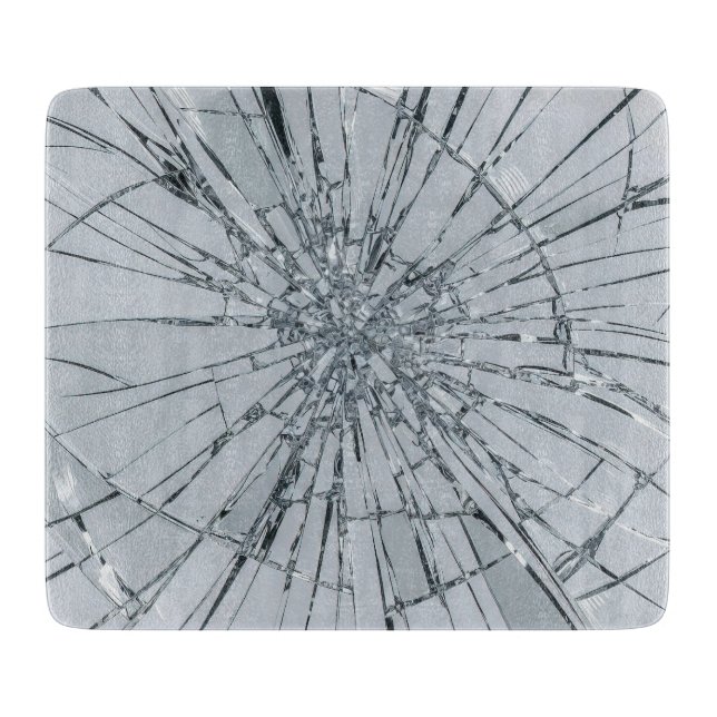 Broken Glass Surface (Style 1) Oil Painting Cutting Board (Front)