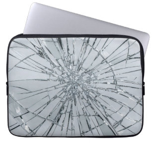 Broken Glass Surface (Style 1) Oil Painting Laptop Sleeve