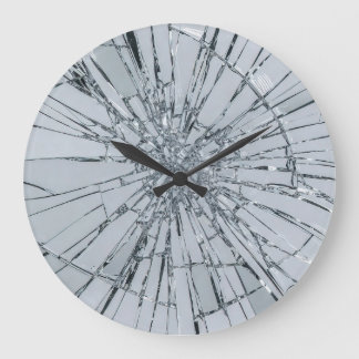 Broken Glass Surface (Style 1) Oil Painting Large Clock