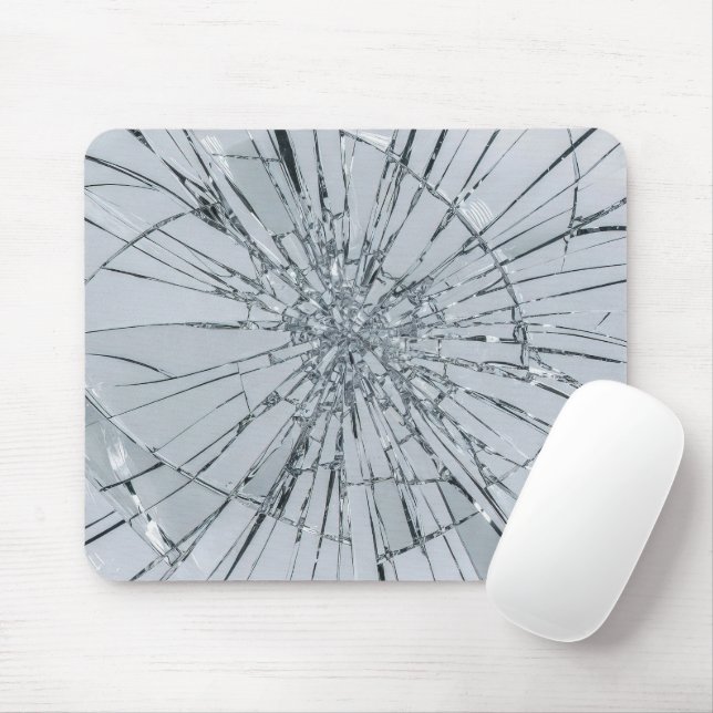 Broken Glass Surface (Style 1) Oil Painting Mouse Pad (With Mouse)