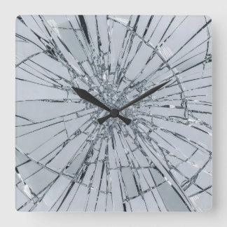 Broken Glass Surface (Style 1) Oil Painting Square Wall Clock