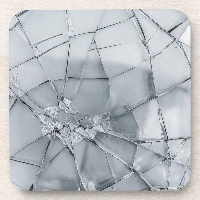 Broken Glass Surface (Style 3) Oil Painting Coaster (Front)