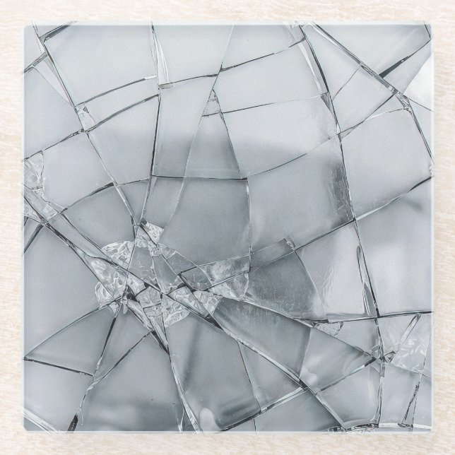 Broken Glass Surface (Style 3) Oil Painting Coaster (Front)