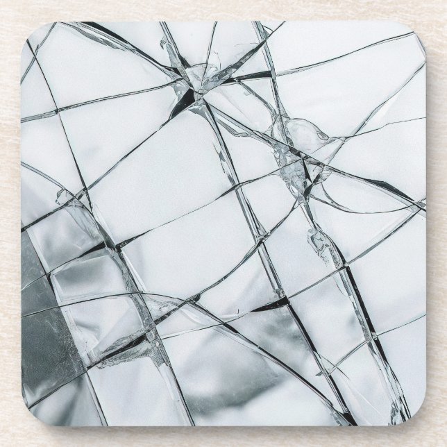 Broken Glass Surface (Style 4) Oil Painting Coaster (Front)