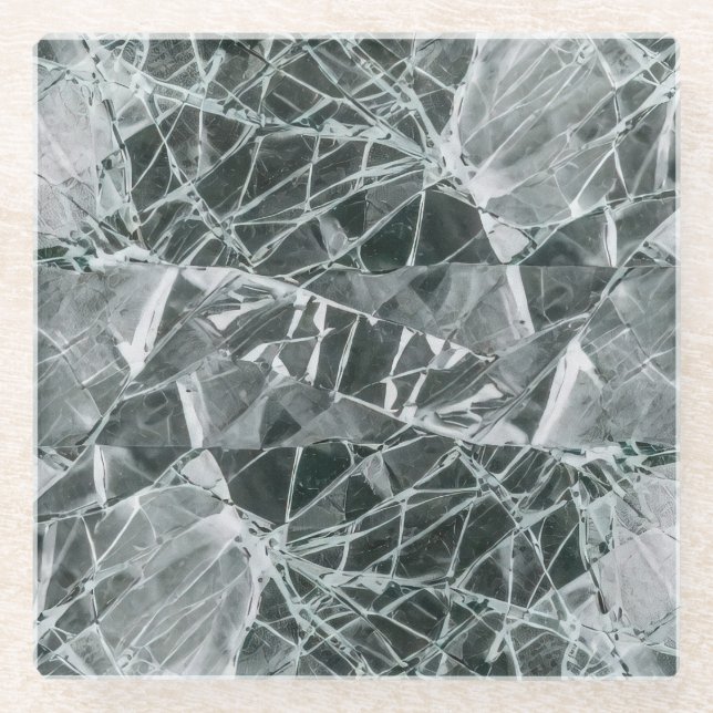 Broken Glass Surface (Style 5) Oil Painting Coaster (Front)