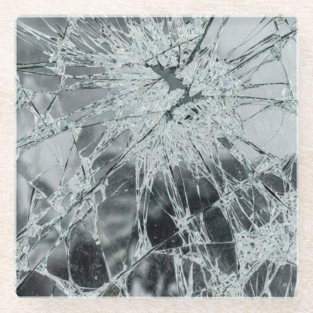 Broken Glass Surface (Style 6) Oil Painting Coaster (Front)