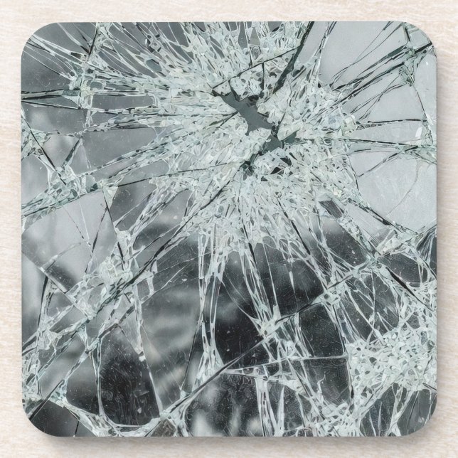 Broken Glass Surface (Style 6) Oil Painting Coaster (Front)