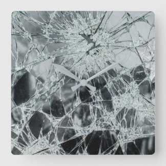 Broken Glass Surface (Style 6) Oil Painting Square Wall Clock