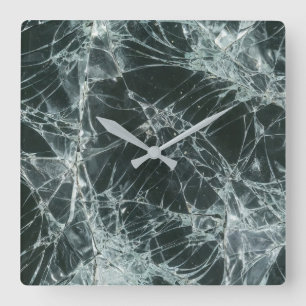 Broken Glass Surface (Style 7) Oil Painting Square Wall Clock