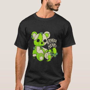 Broken He Bear 6 Electric Green Shoes T-Shirt