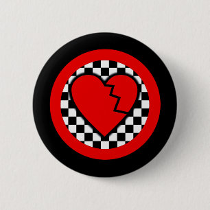 Broken Heart 6 Cm Round Badge