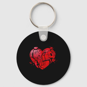 Broken Heart Anti Valentines Day Key Ring