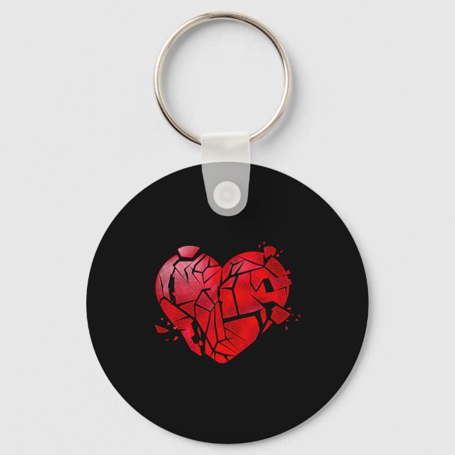 Broken Heart Anti Valentines Day  Key Ring (Front)