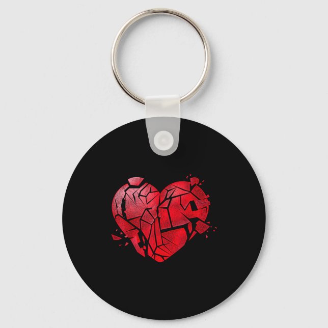 Broken Heart Anti Valentines Day  Key Ring (Front)