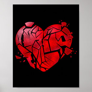 Broken Heart Anti Valentines Day  Poster