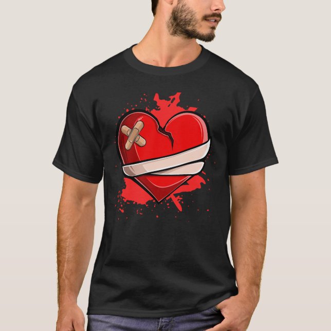 Broken Heart Breakup Divorce Ex Couple T-Shirt (Front)