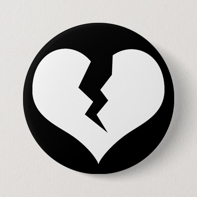 Broken Heart Button / Pin (Front)