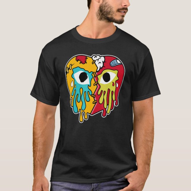 Broken Heart Crying Drip SB Dunk FroSkate Matching T-Shirt (Front)