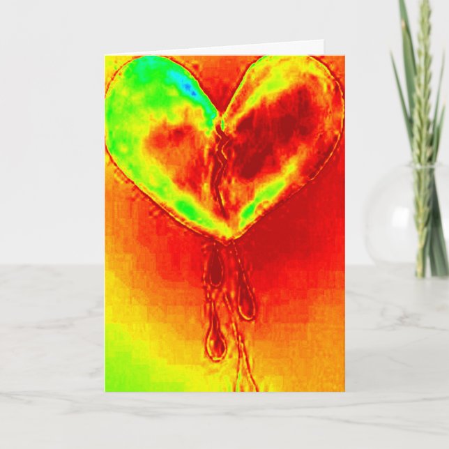 Broken Heart Greeting Card (Front)