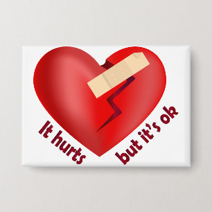 Broken heart healed with patch and life quote