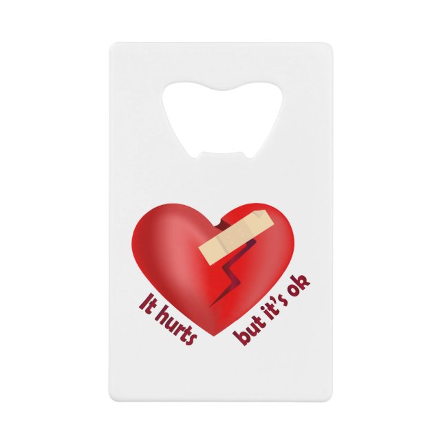 Broken heart healed with patch and life quote (Front)