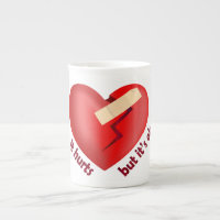 Broken heart healed with patch and life quote