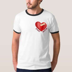 Broken heart healed with patch and life quote T-Shirt