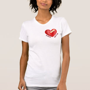 Broken heart healed with patch and life quote T-Shirt