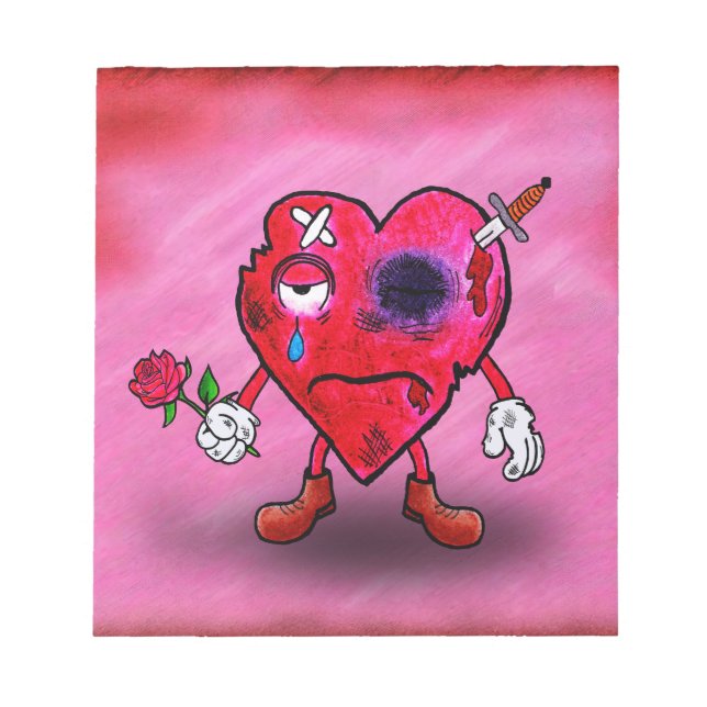 Broken heart notepad (Front)