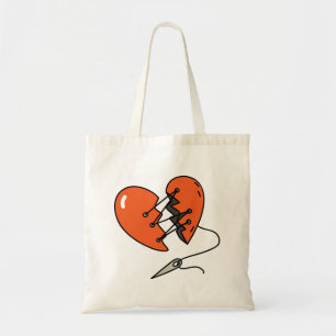 Broken Heart Red Tote Bag