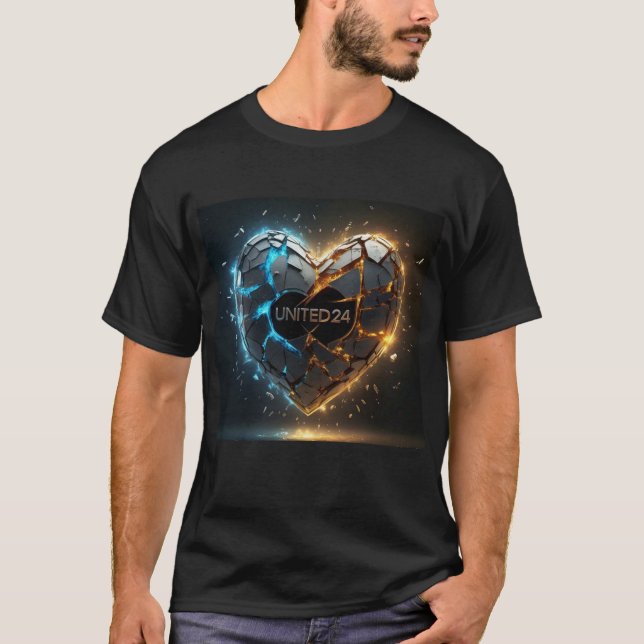 Broken Heart United24 Ukraine Support t-shirt  (Front)