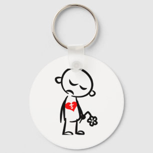 Broken Heart Valentine  Key Ring