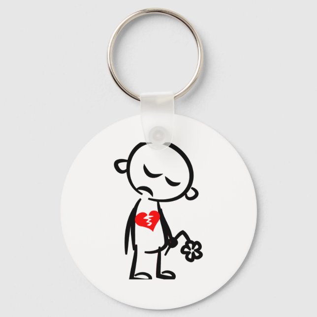 Broken Heart Valentine  Key Ring (Front)