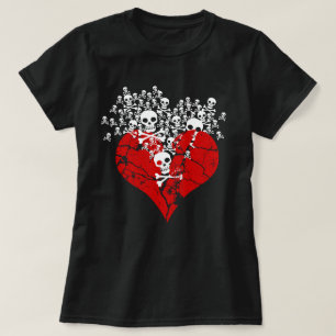 Broken Heart with Skulls T-Shirt