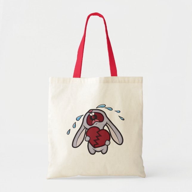 Broken Hearted Bunny Tote Bag (Front)