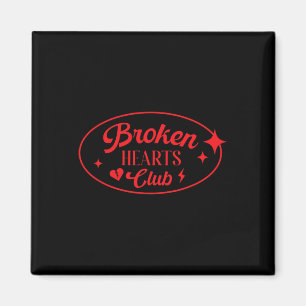 Broken Hearts Club Valentine Retro Alternative Sty Magnet