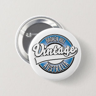 Broken Hill australia vintage style logo. 6 Cm Round Badge